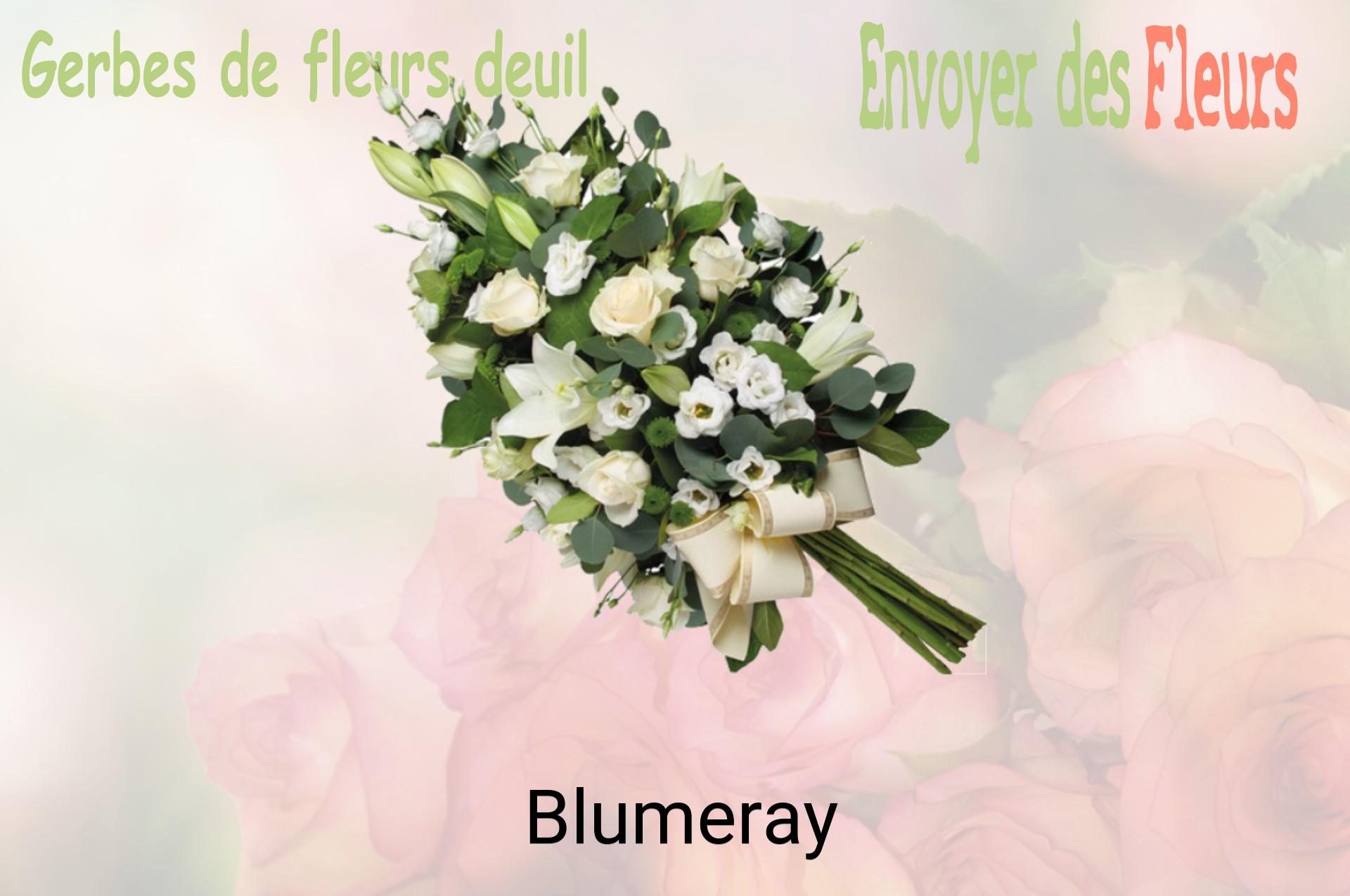Gerbe de fleurs de deuil livrée à Blumeray